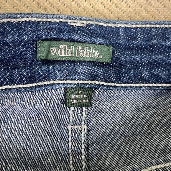 Wild fable super high rise straight button fly Classic Blue Denim Jeans - Picture 8 of 17